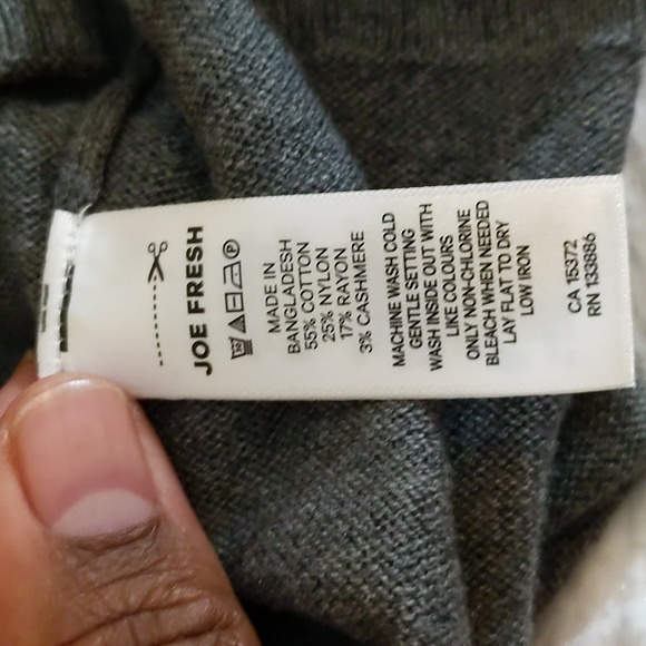 Joe Fresh| NWT Grey Long sleeve Turtleneck Sweater Dress Cotton Blend - Picture 10 of 13